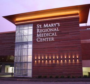 A photo of St. Mary's Health System Regional Medical Center building in Lewiston, Maine